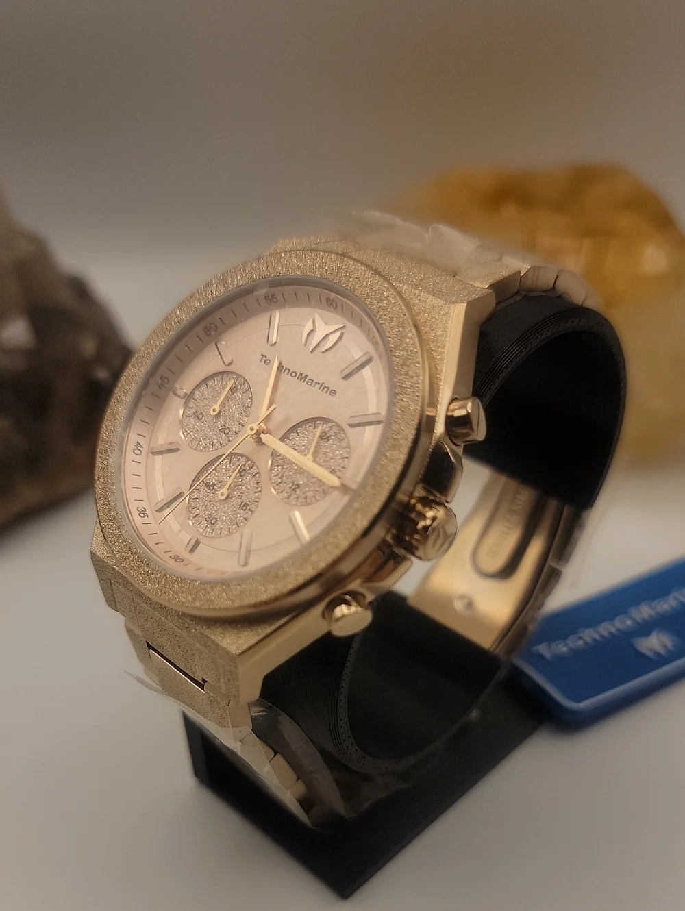 NWT TechnoMarine Ocean Emperor Men's Watch 43mm Chronograph Rose Gold TM-318155